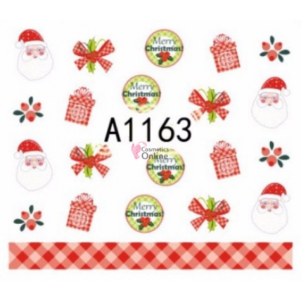 Stickere cu Apa pentru unghii cod A1163 - Sarbatori de Iarna